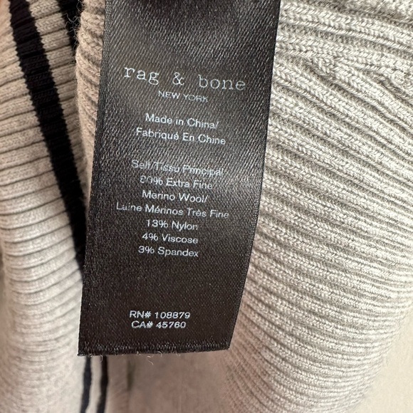 Rag & Bone extra fine merino wool blend sleeveless ribbed top - Picture 3 of 4